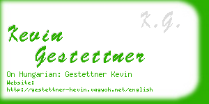 kevin gestettner business card